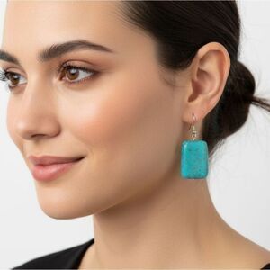Turquoise Earrings  see measurements